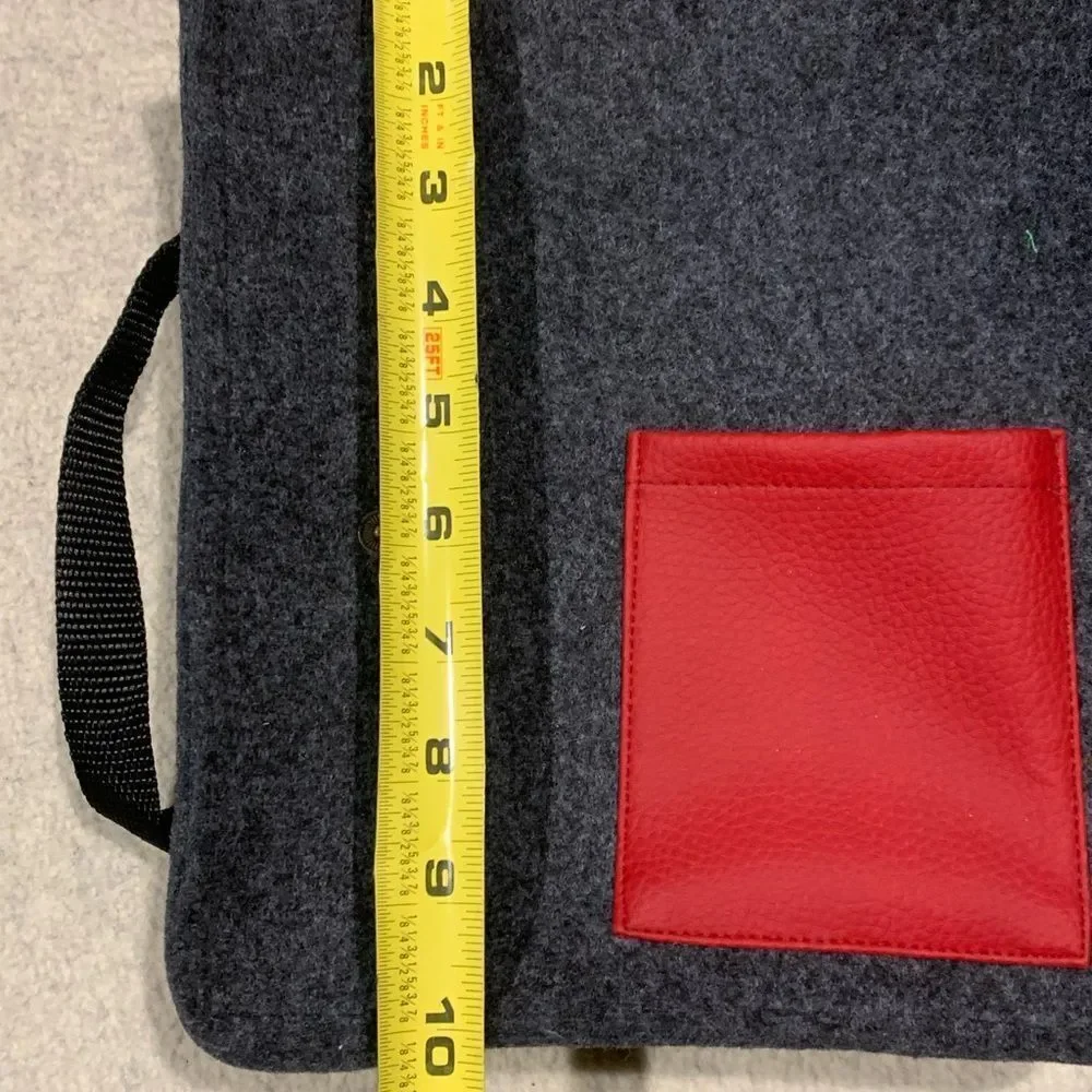 BOOKA, Stylish Red and Gray Men's Bag
